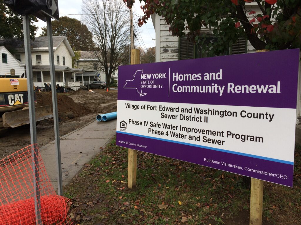 Homes and Community Renewal neighborhood sign