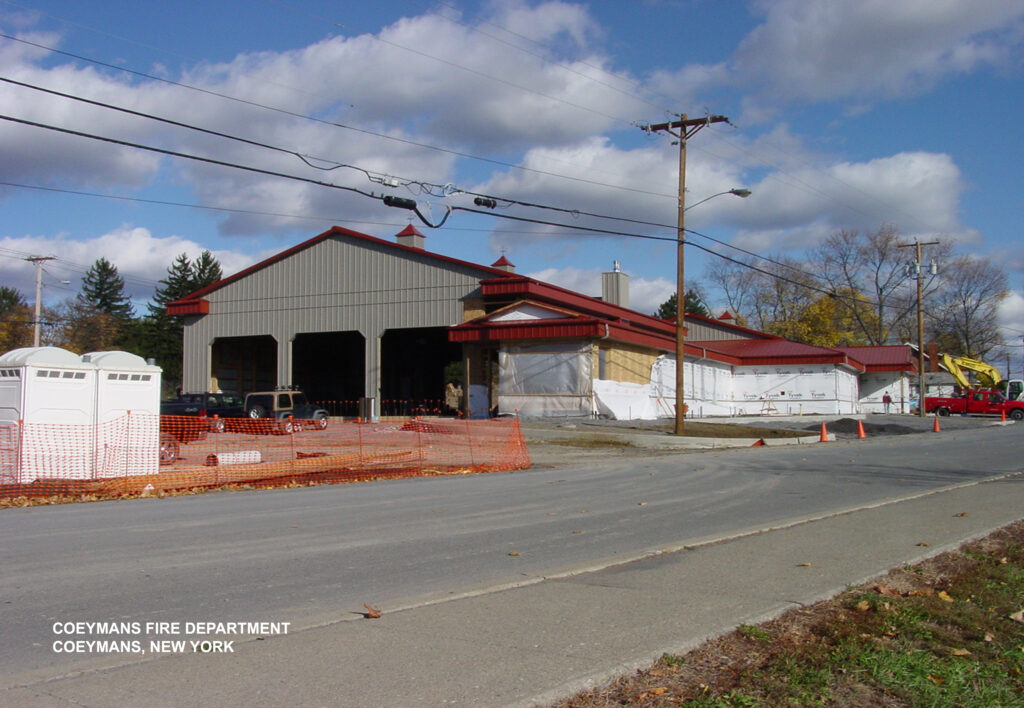 Coeymans Fire Department building during construction