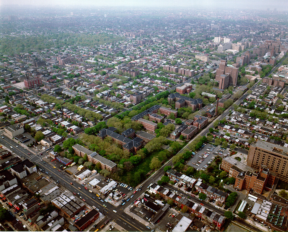 aerial view of a large city